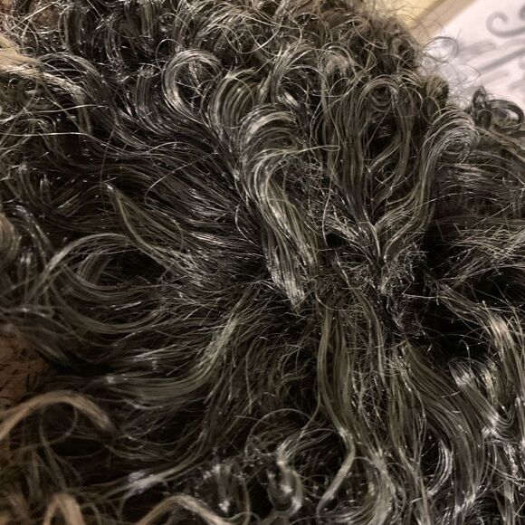 Mongolian kinky black with blonde synthetic wig.  NWT very full & soft - Picture 5 of 13